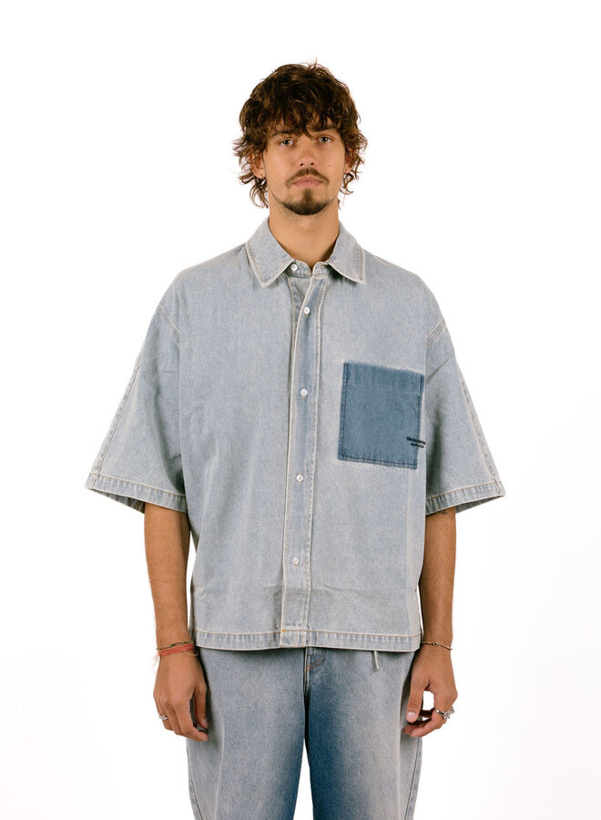 Lyocell Short Sleeves Light Blue