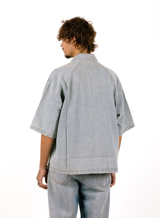 Lyocell Short Sleeves Light Blue