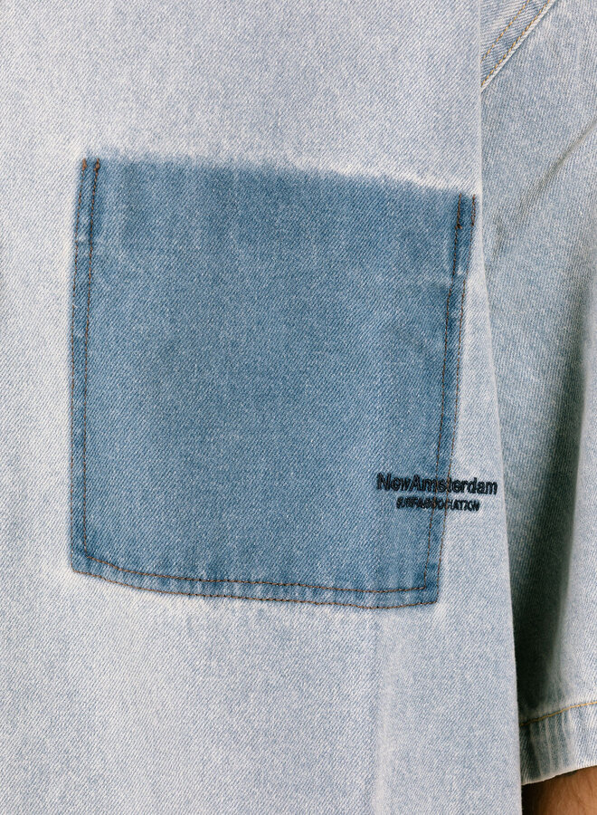 Lyocell Short Sleeves Light Blue