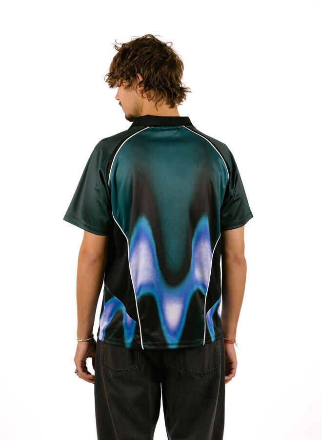Obey Blurred Soccer Jersey Dark Teal Multi