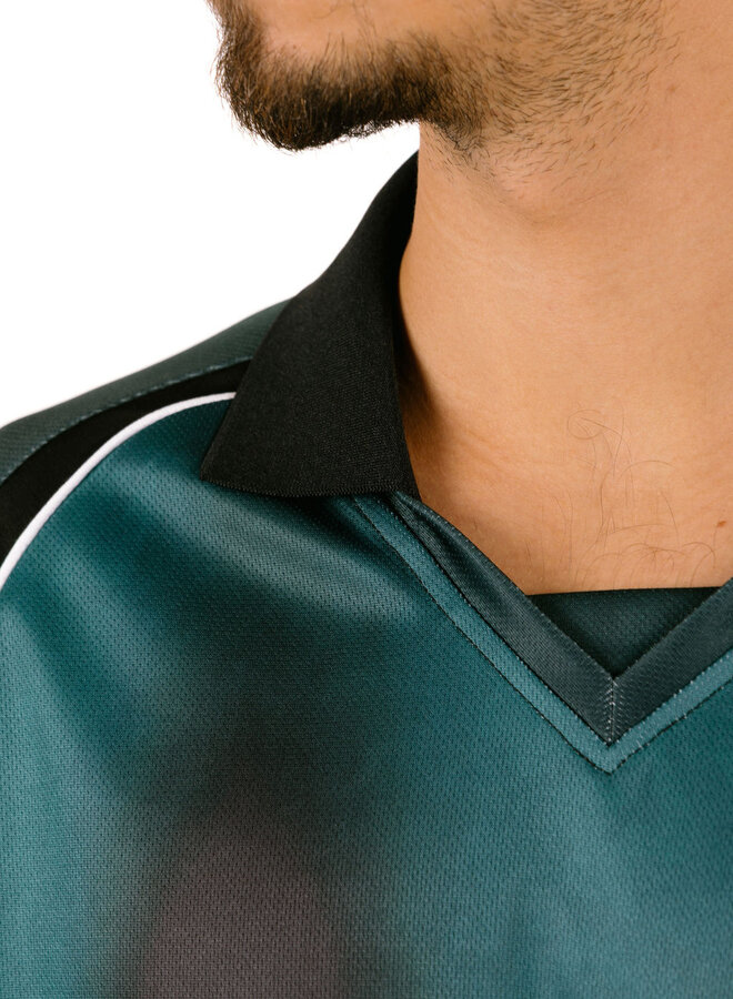 Obey Blurred Soccer Jersey Dark Teal Multi