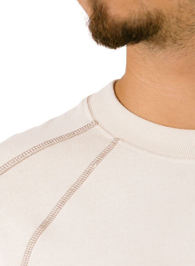 Obey Contrast Stitch Tee Silver Birch