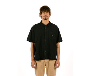 Obey Owens Denim Shirt Faded Black - GRAIL