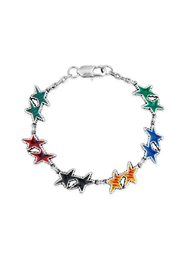 Melted Stars Bracelet Silver