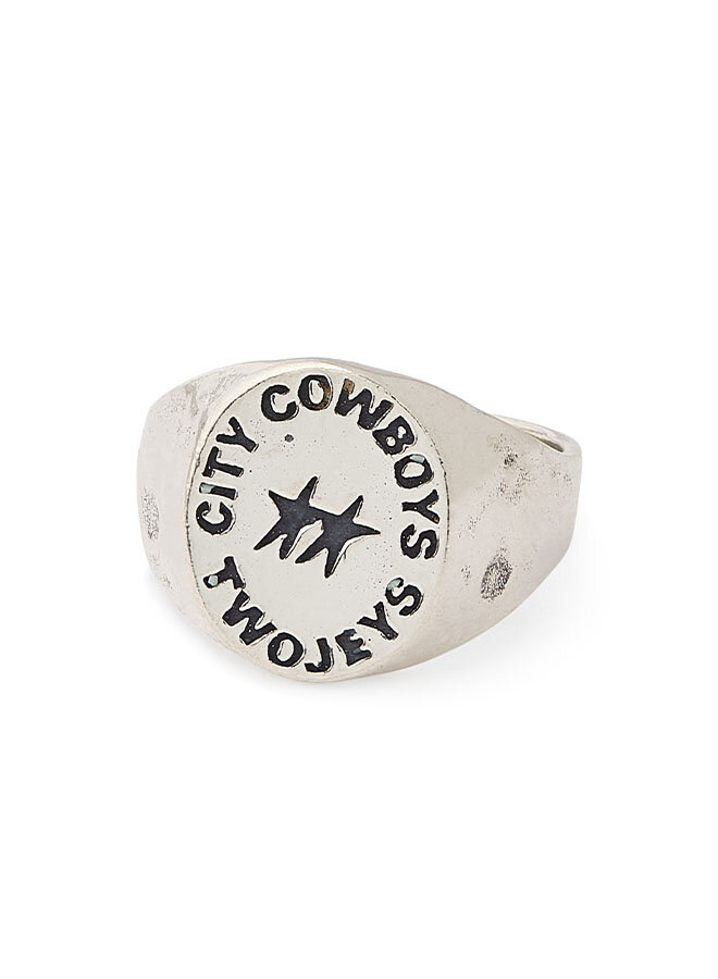 Ignorant Cowboy Signet Silver