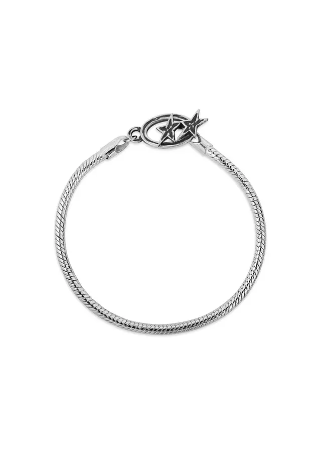 Icon Clasp Bracelet Silver