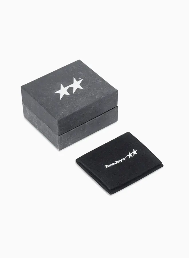 Black Enameled Stars Bracelet Silver