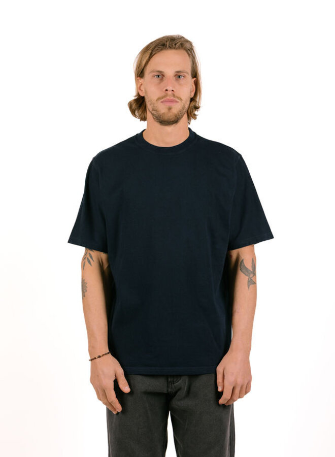 Abstract Back Print T-shirt Navy