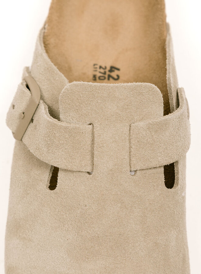 Boston Suede Leather Faded Khaki