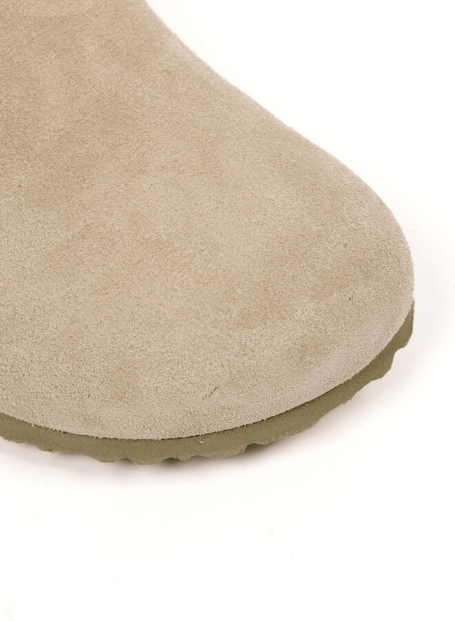 Boston Suede Leather Faded Khaki