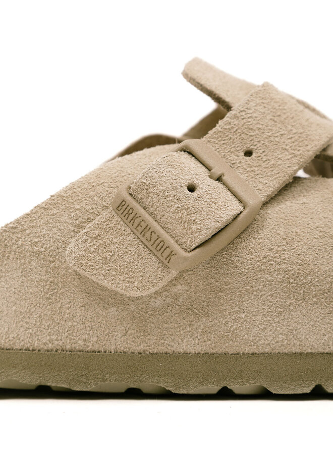 Boston Suede Leather Faded Khaki