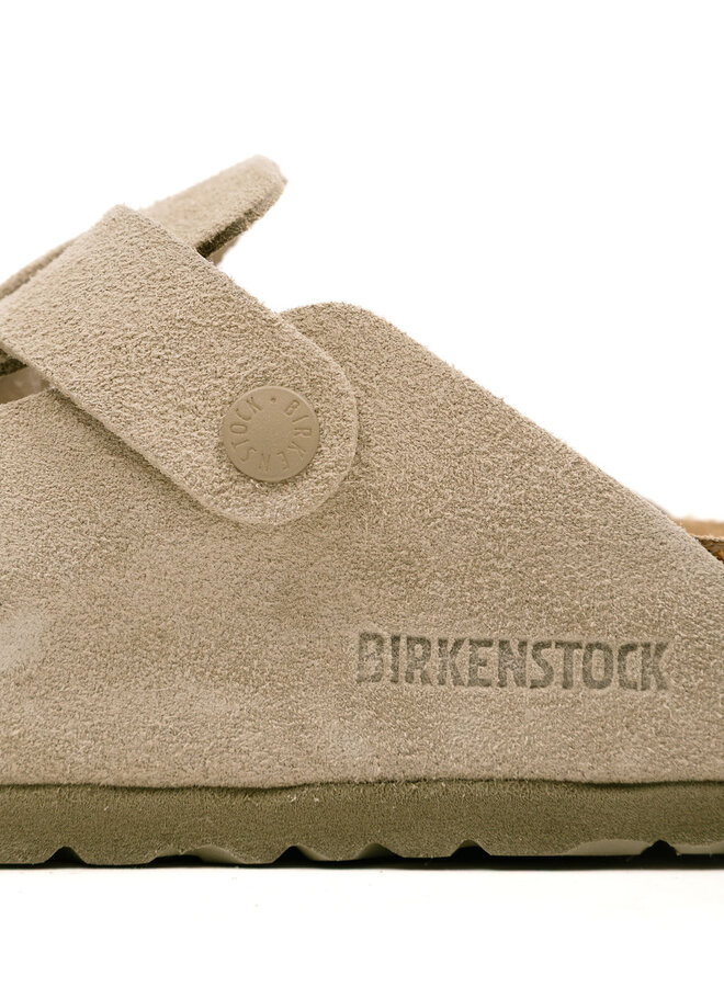 Boston Suede Leather Faded Khaki
