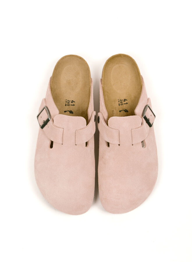 Boston Suede Leather Pink Clay