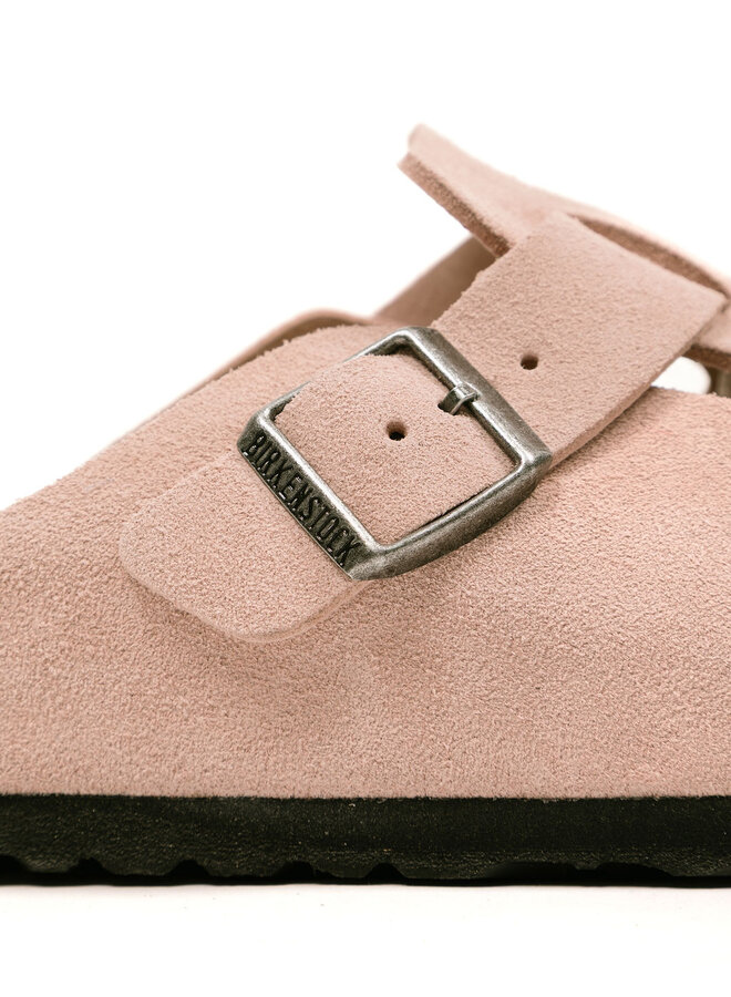 Boston Suede Leather Pink Clay