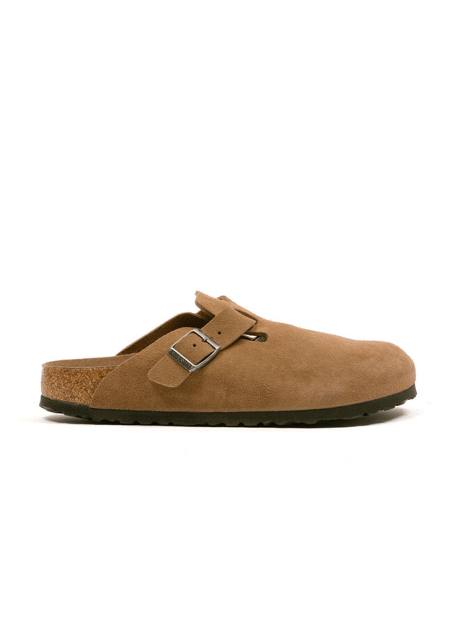 Boston Soft Footbed Suede Leather Dark Tea Tonal
