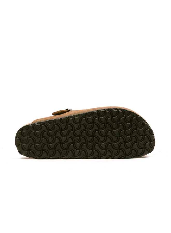 Boston Soft Footbed Suede Leather Dark Tea Tonal