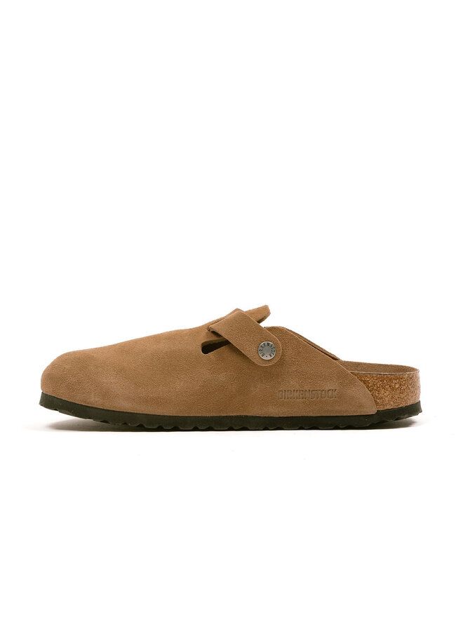 Boston Soft Footbed Suede Leather Dark Tea Tonal