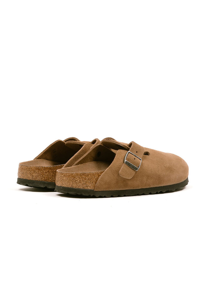 Boston Soft Footbed Suede Leather Dark Tea Tonal