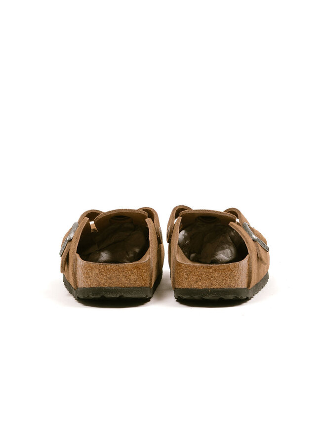 Boston Soft Footbed Suede Leather Dark Tea Tonal