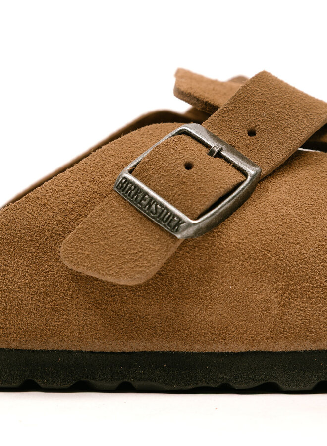 Boston Soft Footbed Suede Leather Dark Tea Tonal