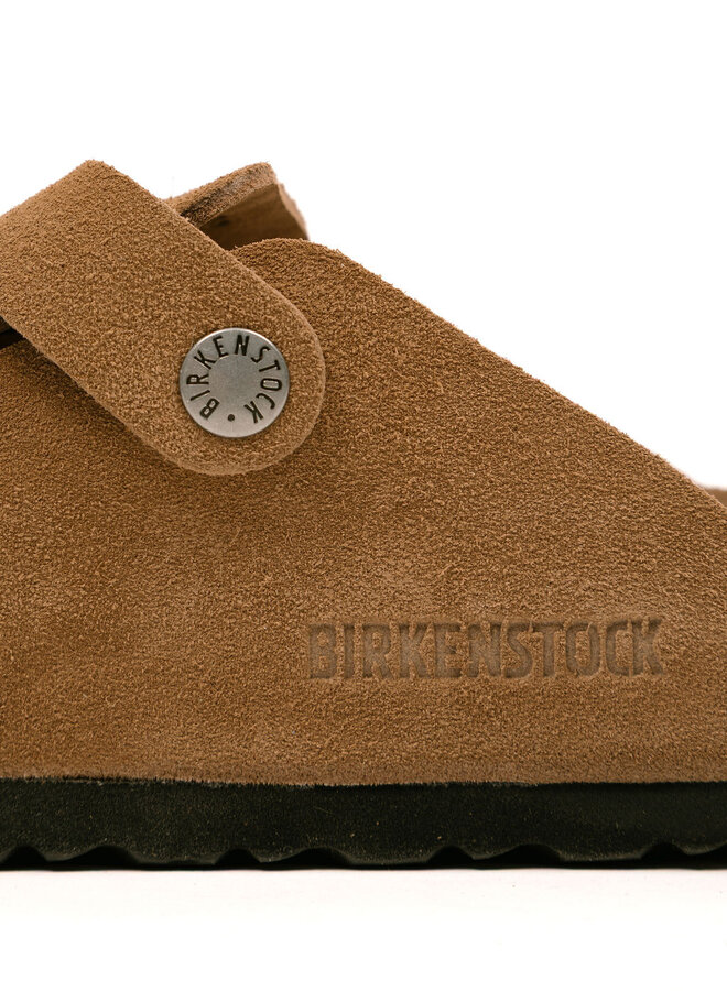 Boston Soft Footbed Suede Leather Dark Tea Tonal