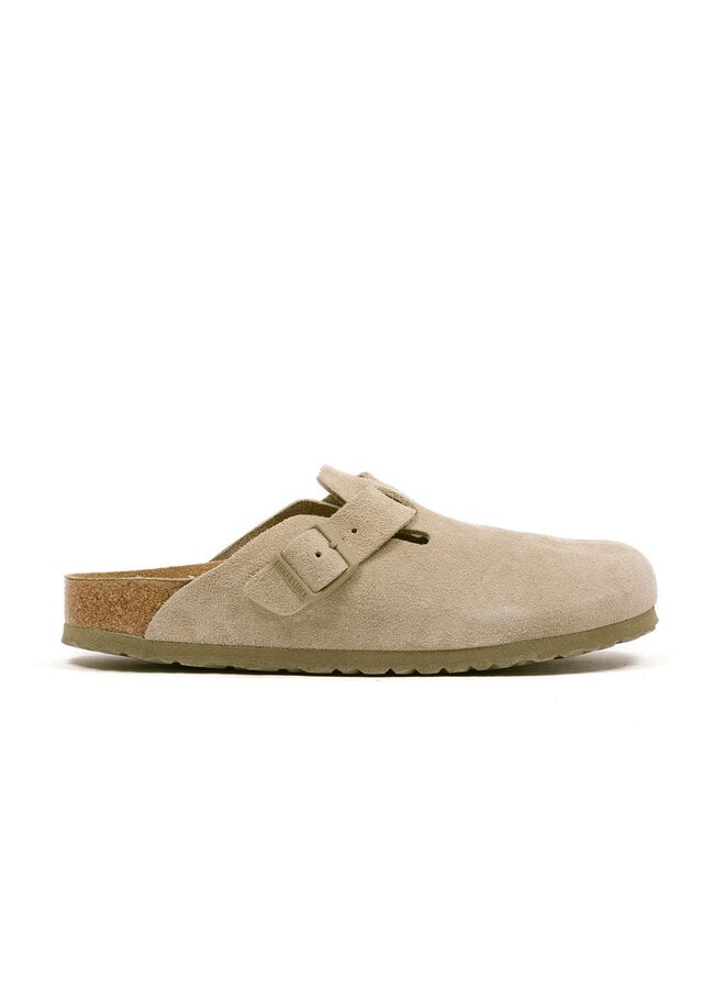 Boston Suede Leather Faded Khaki