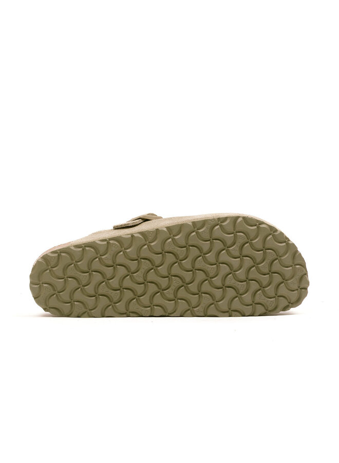 Boston Suede Leather Faded Khaki