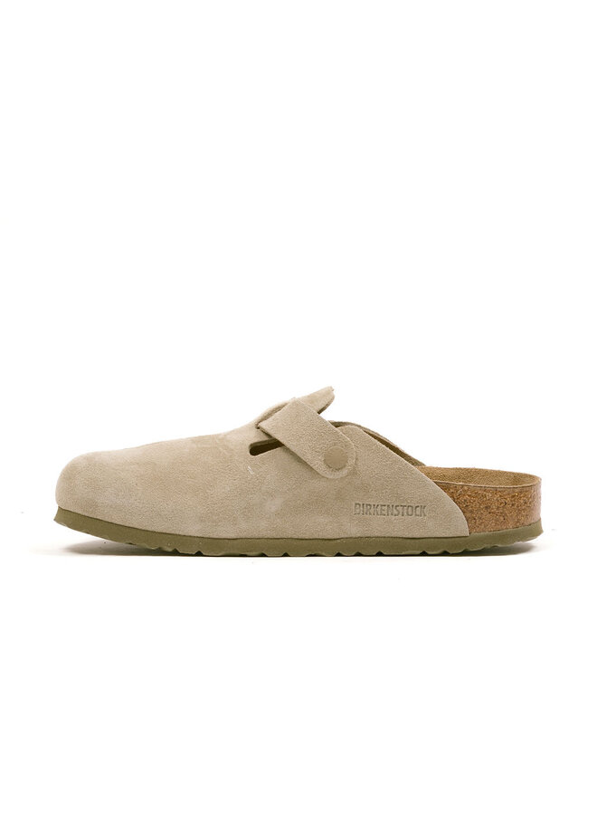 Boston Suede Leather Faded Khaki