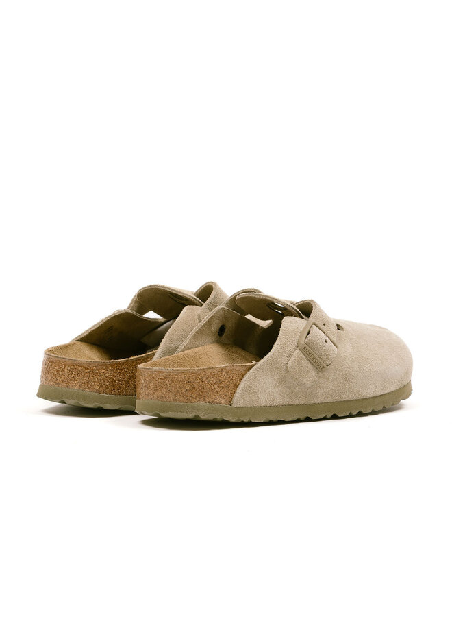 Boston Suede Leather Faded Khaki