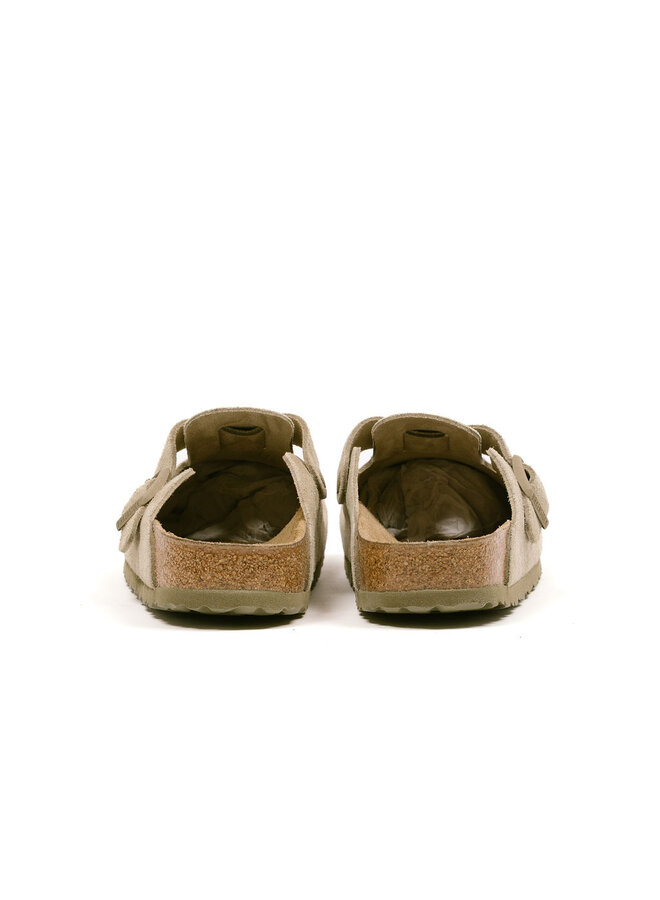 Boston Suede Leather Faded Khaki