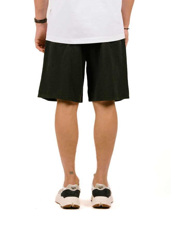 Baggy Linen Devin Short Black