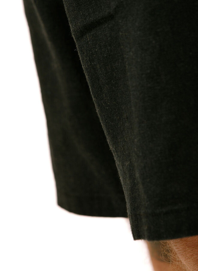 Baggy Linen Devin Short Black