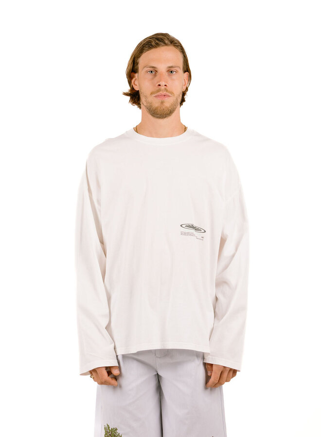 Shaper Longsleeve Overdyed White