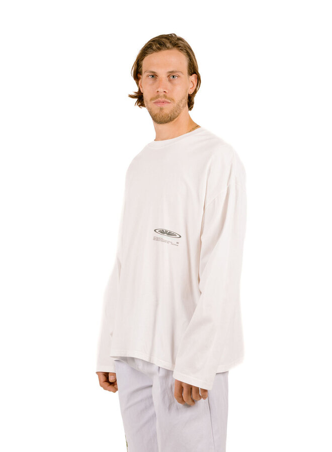 Shaper Longsleeve Overdyed White