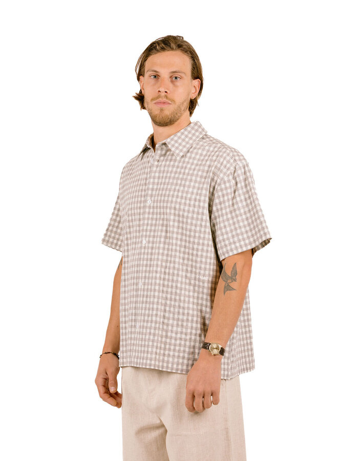 Check Boxy SS Shirt Heather Grey