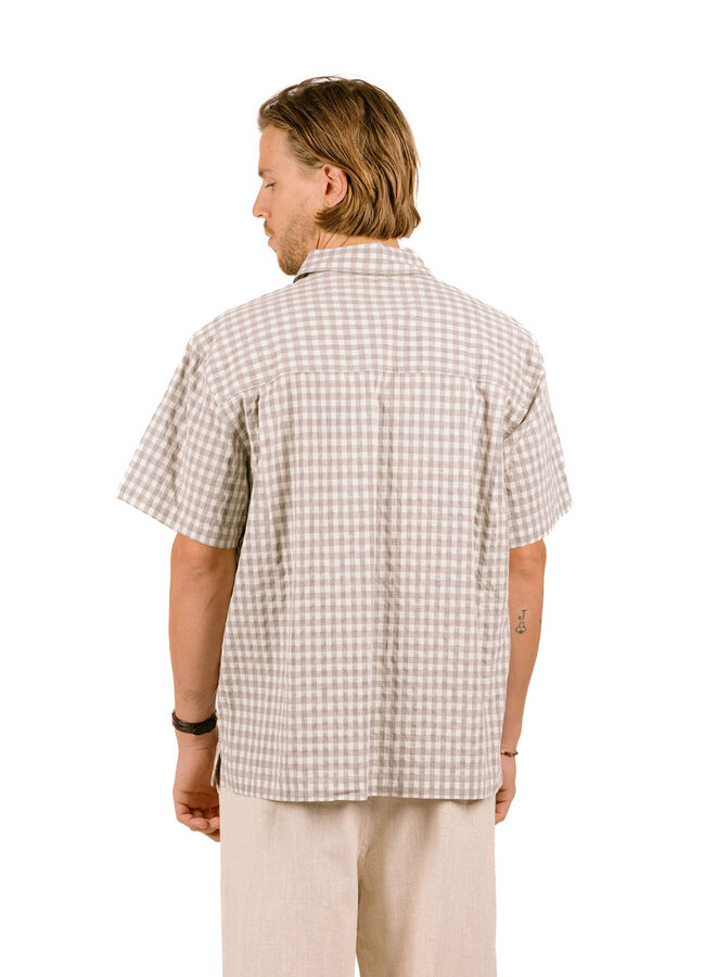 Check Boxy SS Shirt Heather Grey