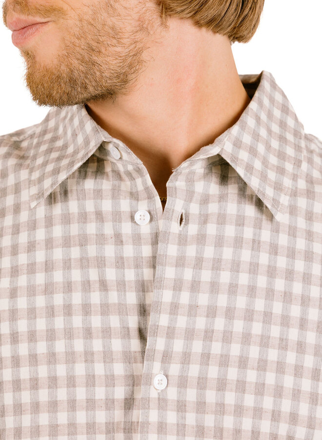 Check Boxy SS Shirt Heather Grey