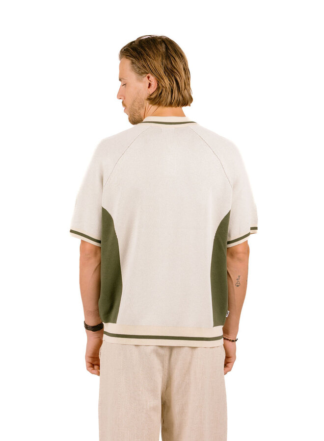 Obey Sport Polo Sweater Unbleached Multi
