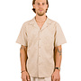 Embroidered Flower SS Shirts Cement