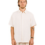 Textured Stripe Boxy SS Shirts Off White