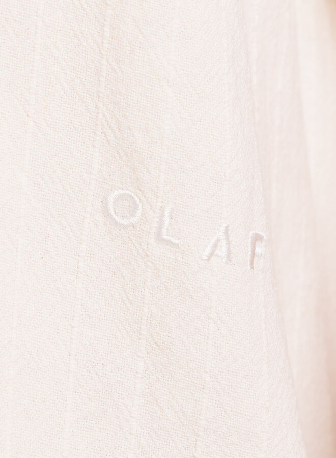 Textured Stripe Boxy SS Shirts Off White