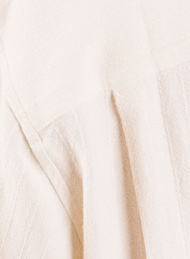 Textured Stripe Boxy SS Shirts Off White