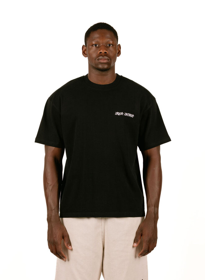 Pixel Flower T-Shirt Black