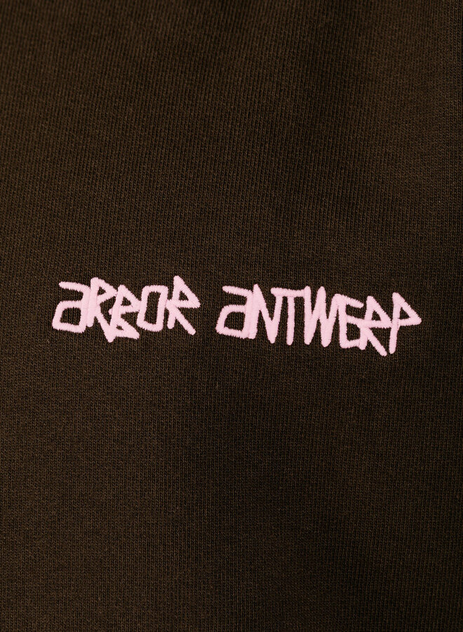 Line Flower Crewneck Brown