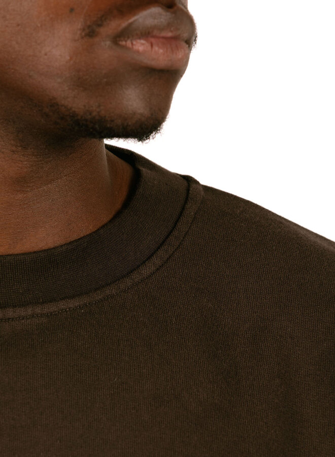 Line Flower Crewneck Brown