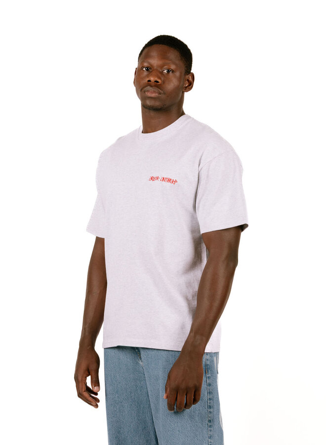 Red Flower Quartet T-Shirt Grey