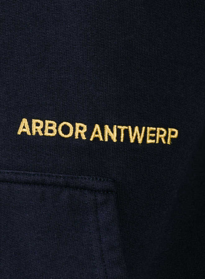 Circle Application Hoodie Blue