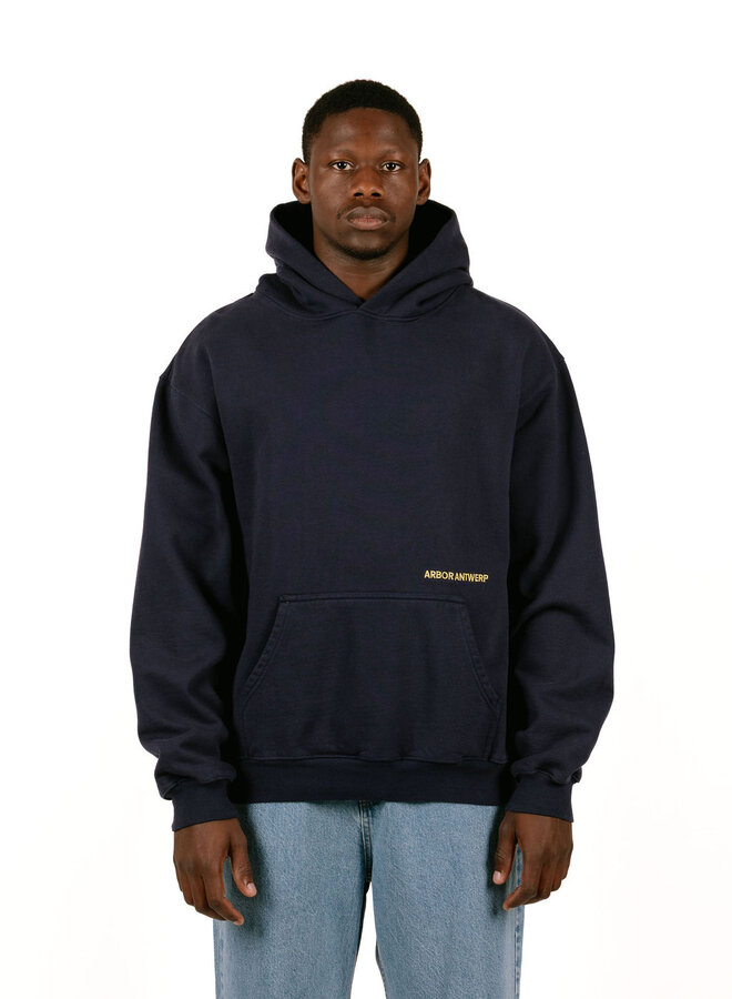 Circle Application Hoodie Blue