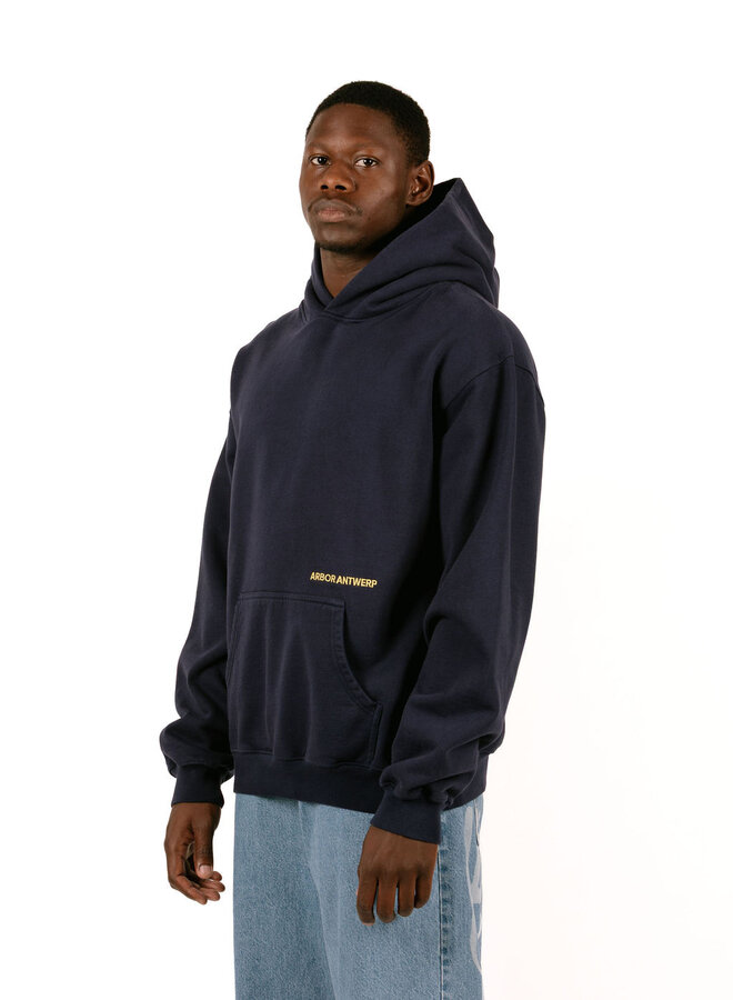 Circle Application Hoodie Blue