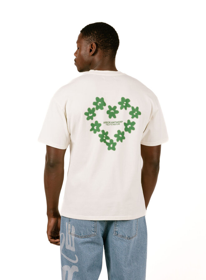 Faded Flower T-Shirt Cream